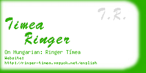 timea ringer business card